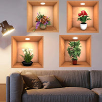 Dealcarto⢠3D Wall Waterproof Decor Stickers (Pack Of 4)