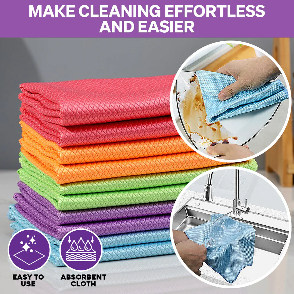 MULTIPURPOSE MICROFIBER CLEANING CLOTH (Pack Of 4)