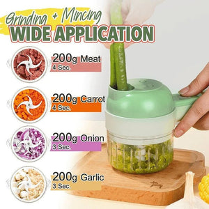 4 In 1 Portable Electric Vegetable Cutter Set