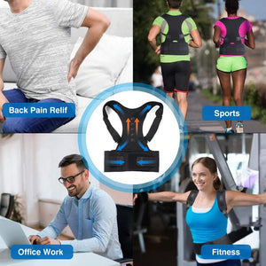 Adjustable Posture Corrector with Magnetic Therapy for Neck & Back for Men and Women